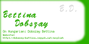bettina dobszay business card